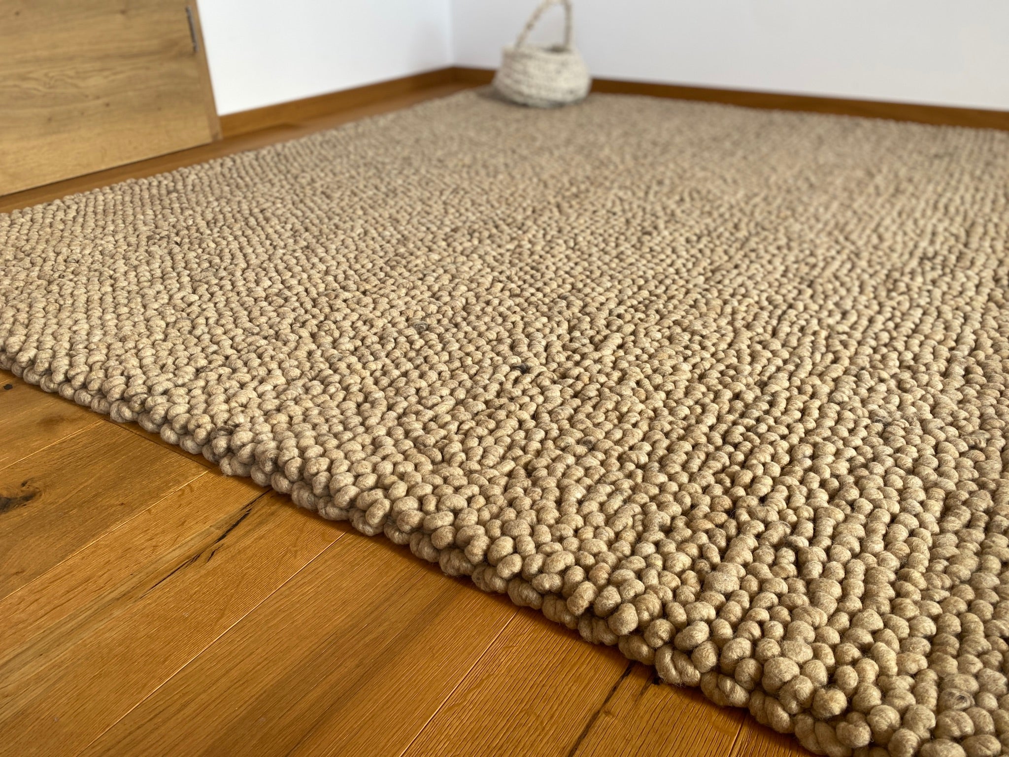 Teppich mit Schlingen, naturbeige