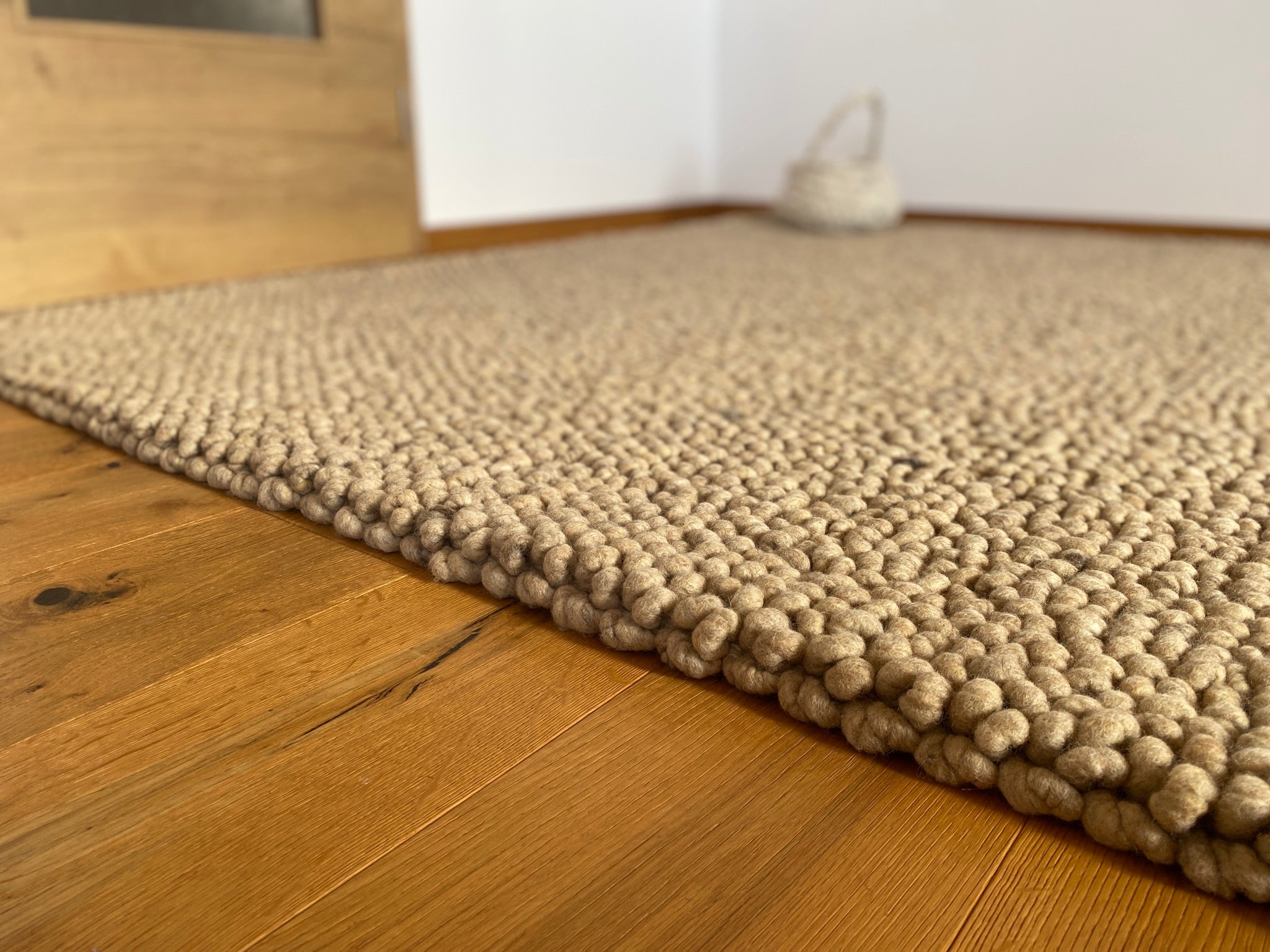 Teppich mit Schlingen, naturbeige