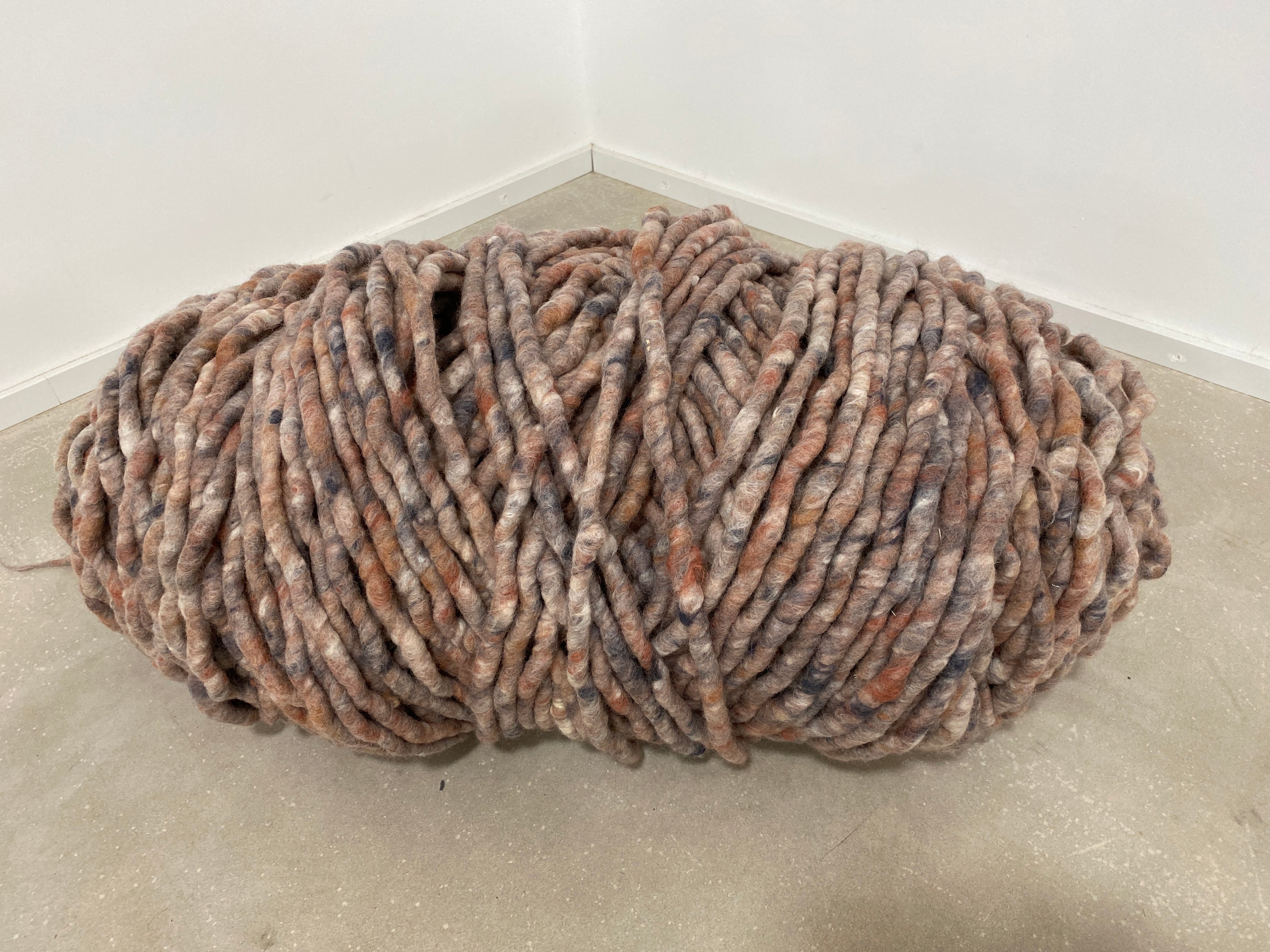 Nuss-/Rostbraun meliert in 220g gefilzt_10,5 kg