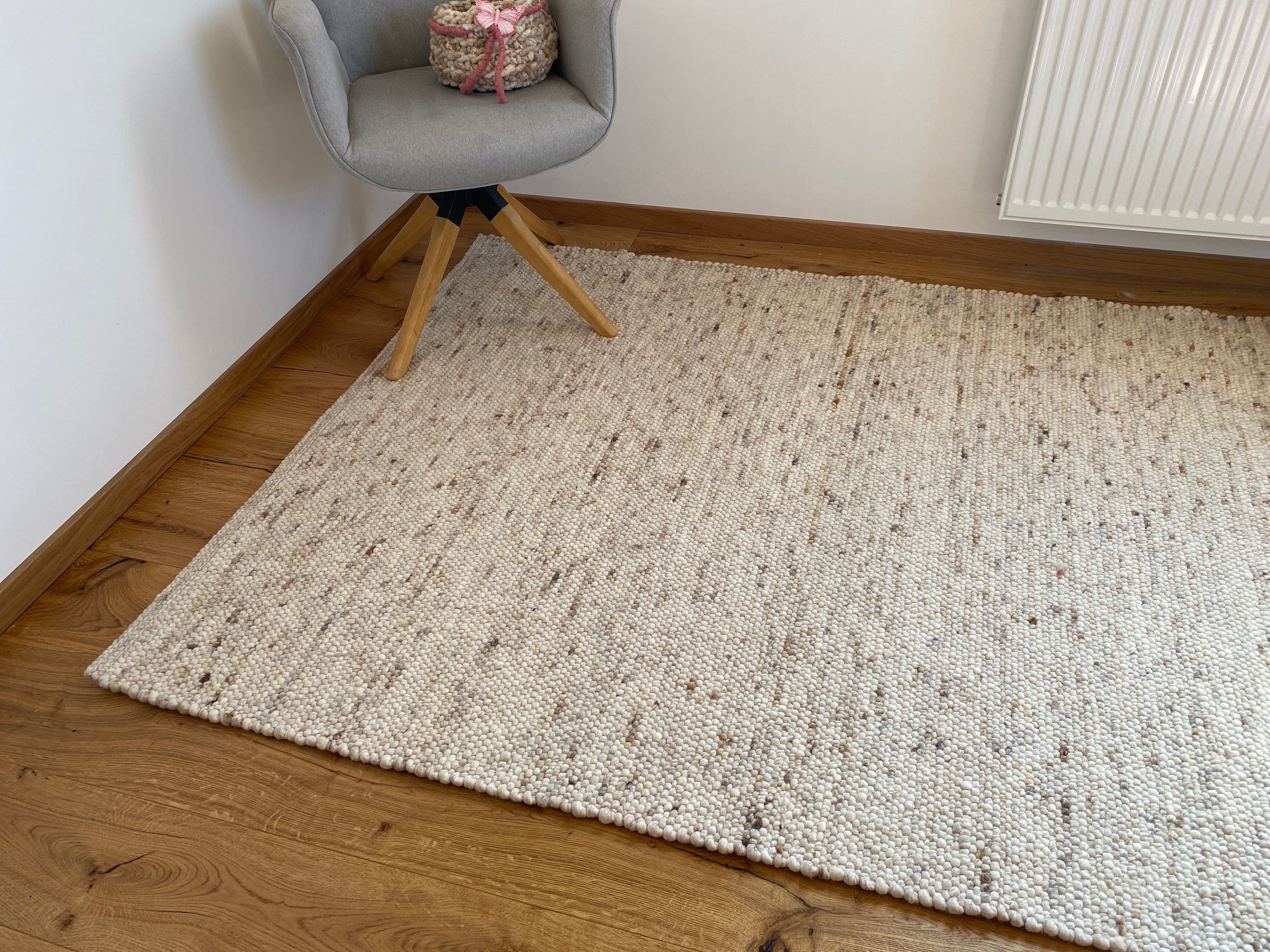 Teppich naturbraun meliert 140 x 217 cm