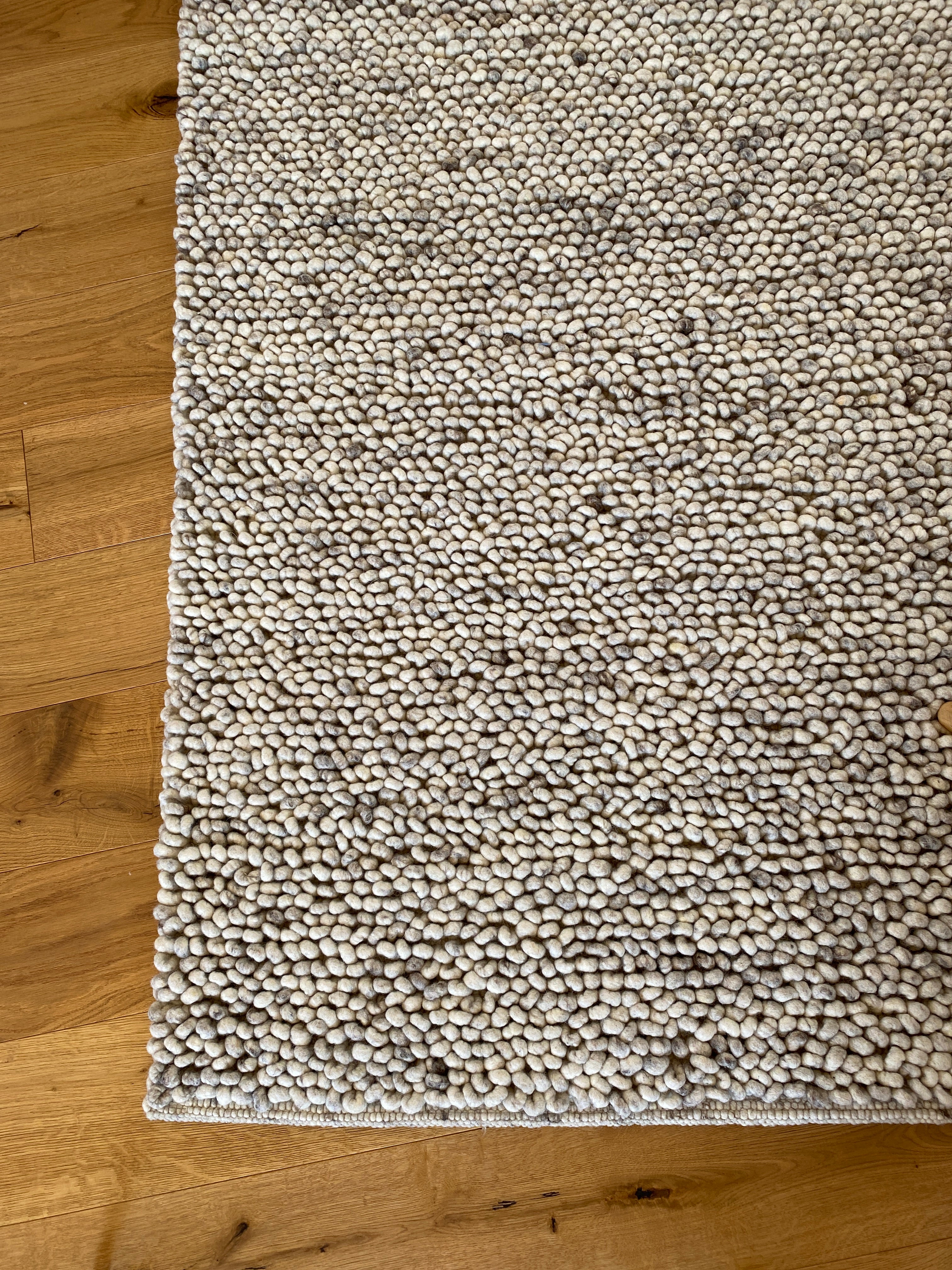 Teppich mit Schlingen, naturweiß