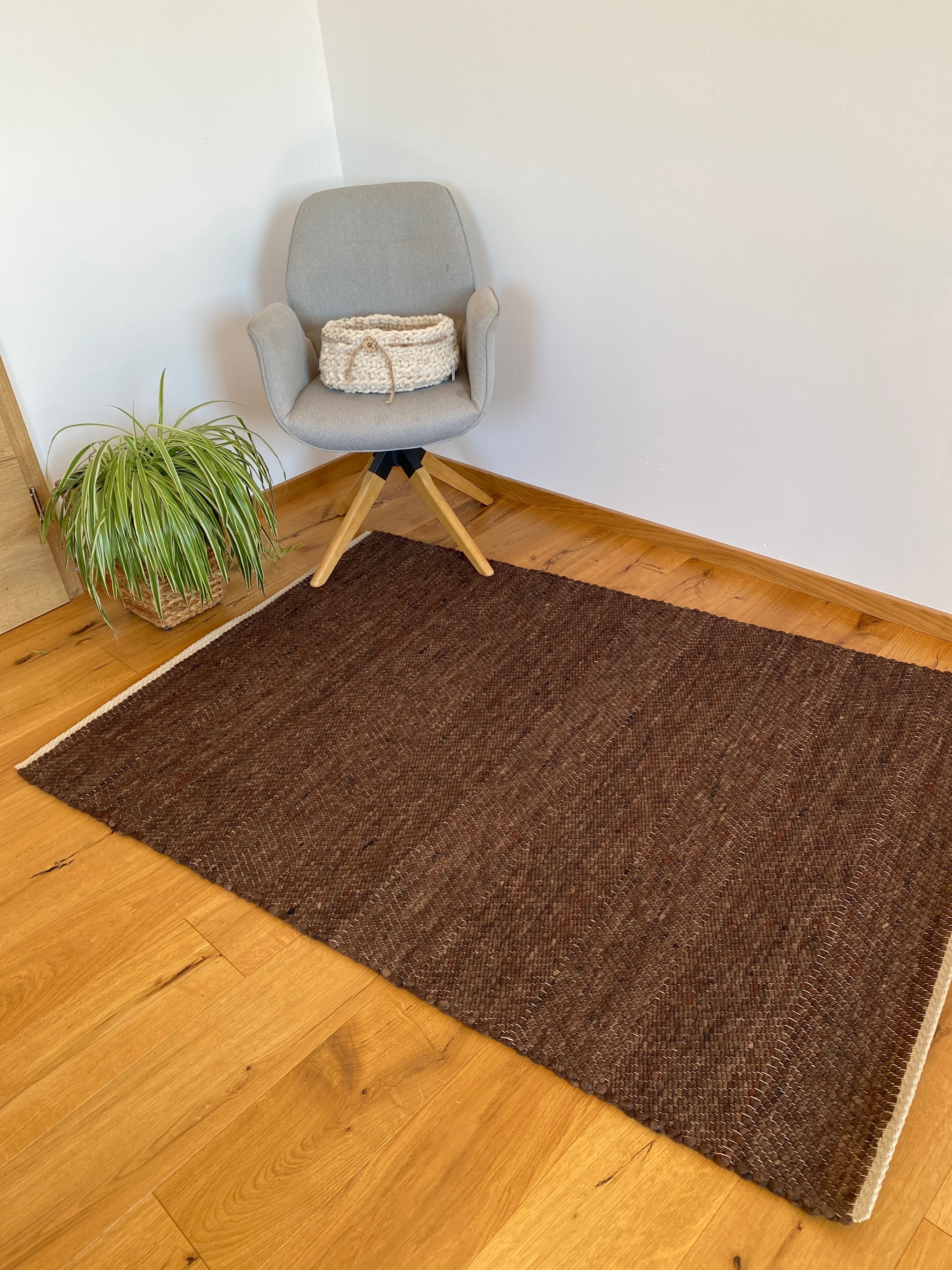 Teppich, Kaffeebraun meliert, 140 x 200