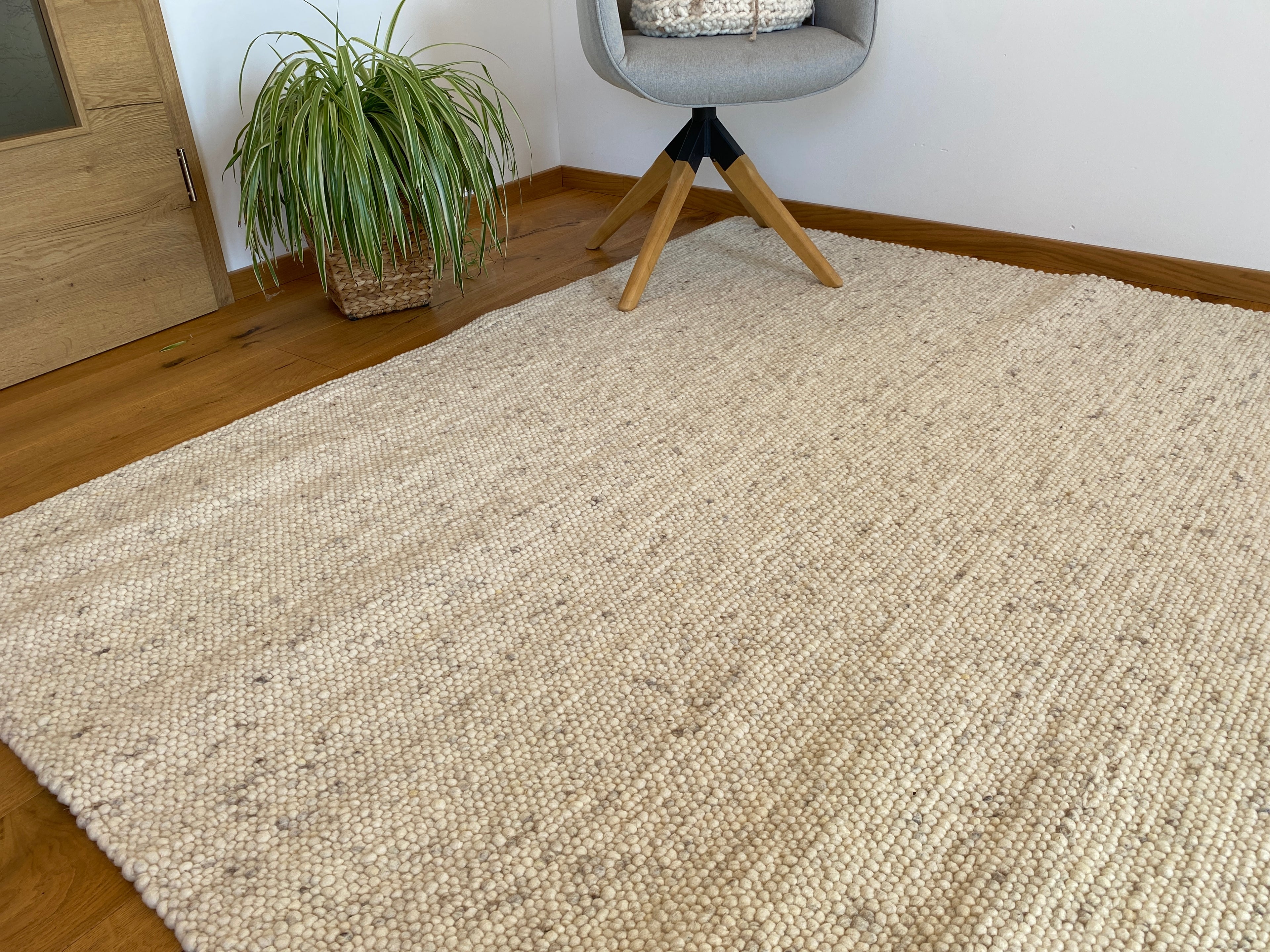 Teppich, naturweiß-rehbraun 200x330