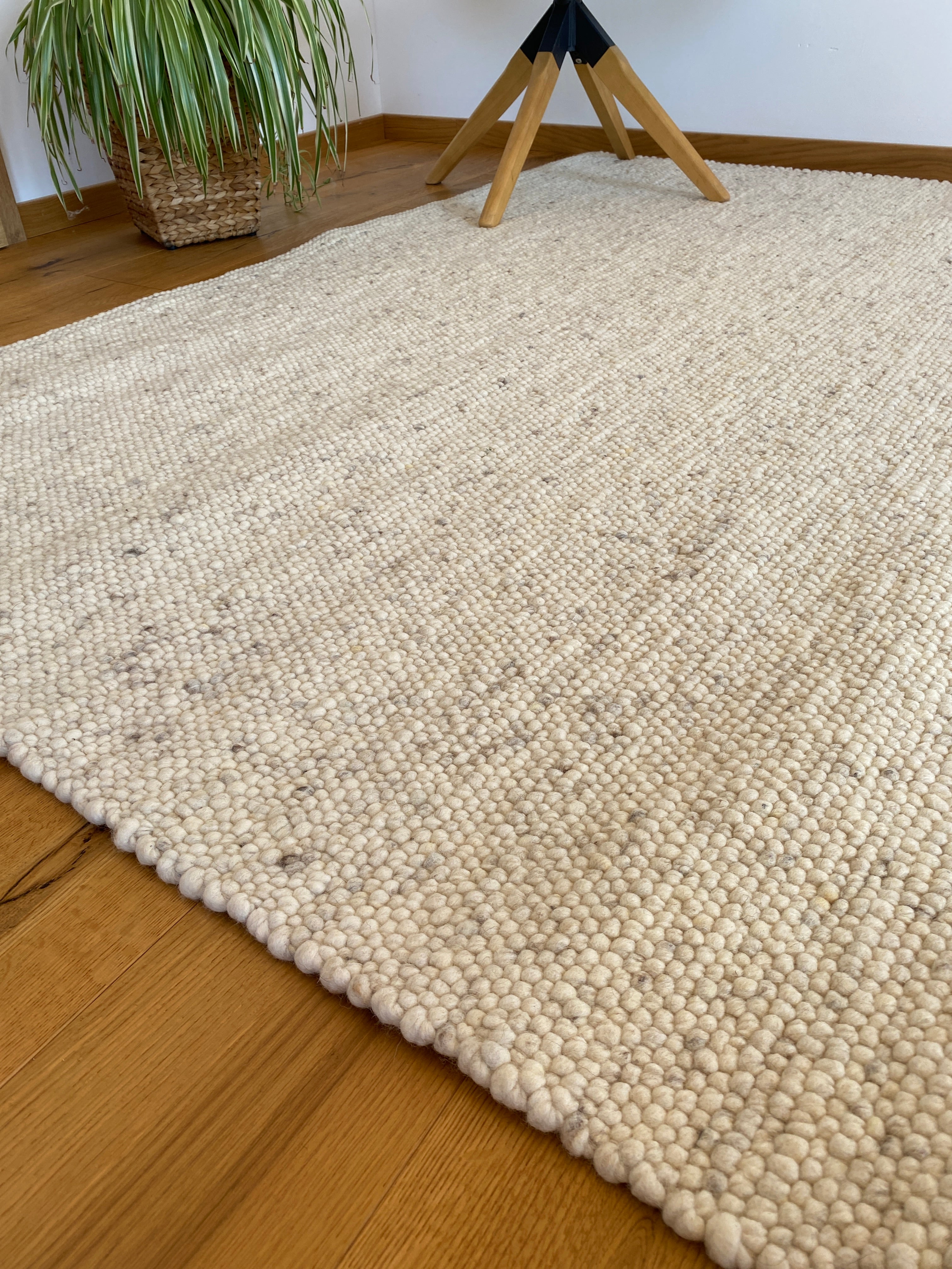 Teppich, naturweiß-rehbraun 200x330