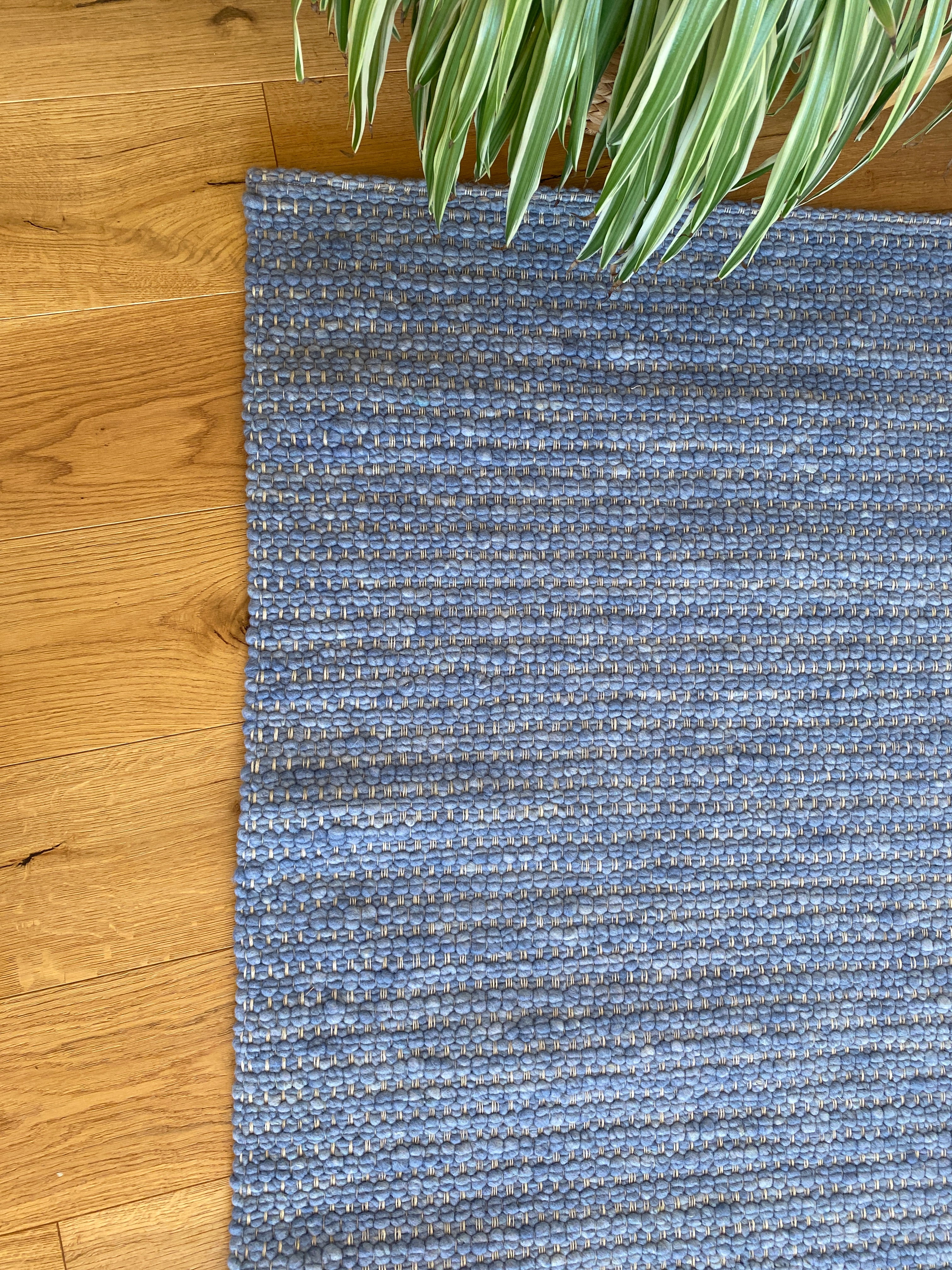 Teppich, blau meliert
