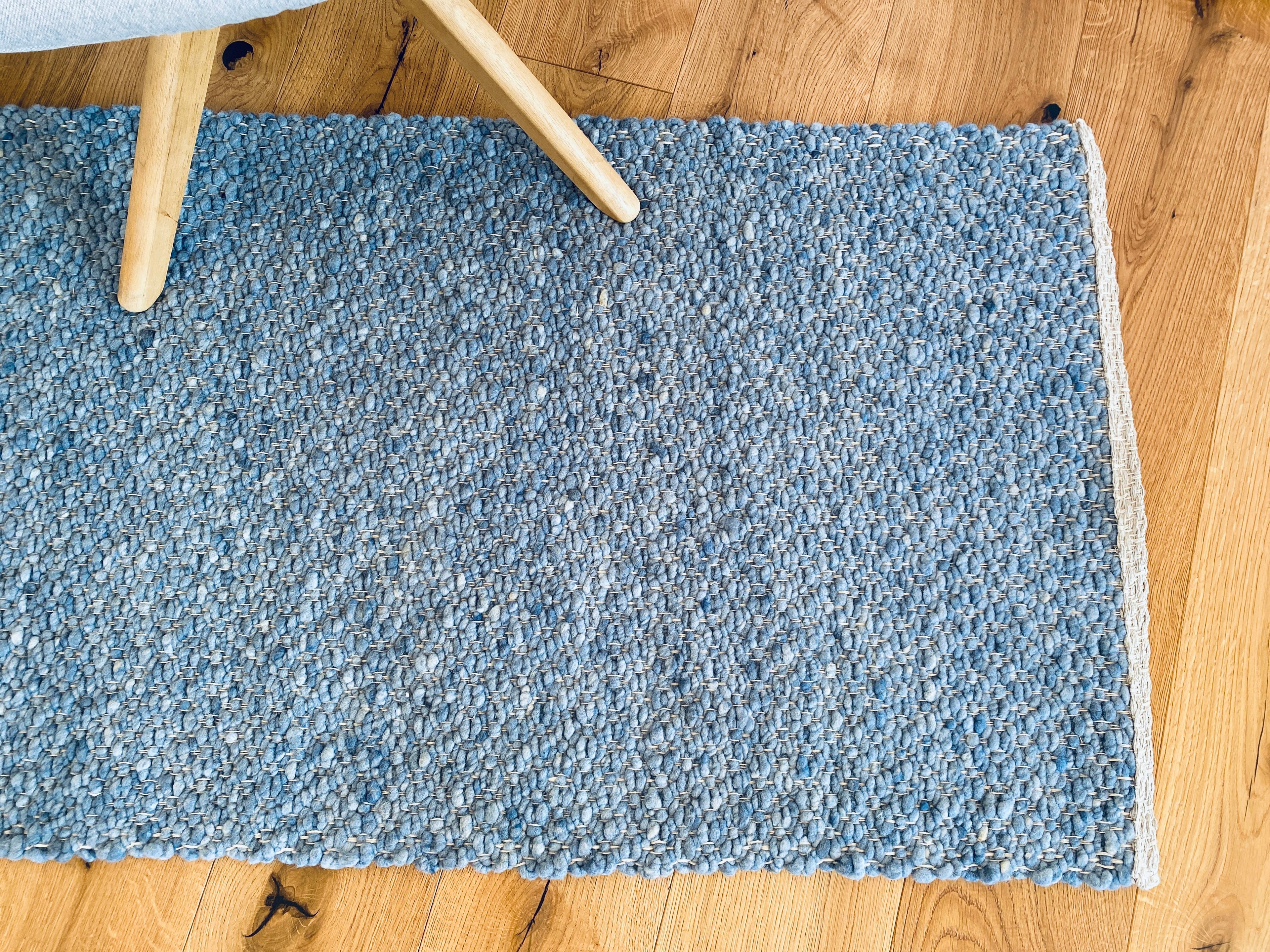 Teppich, rauchblau meliert, 70 x 140 cm