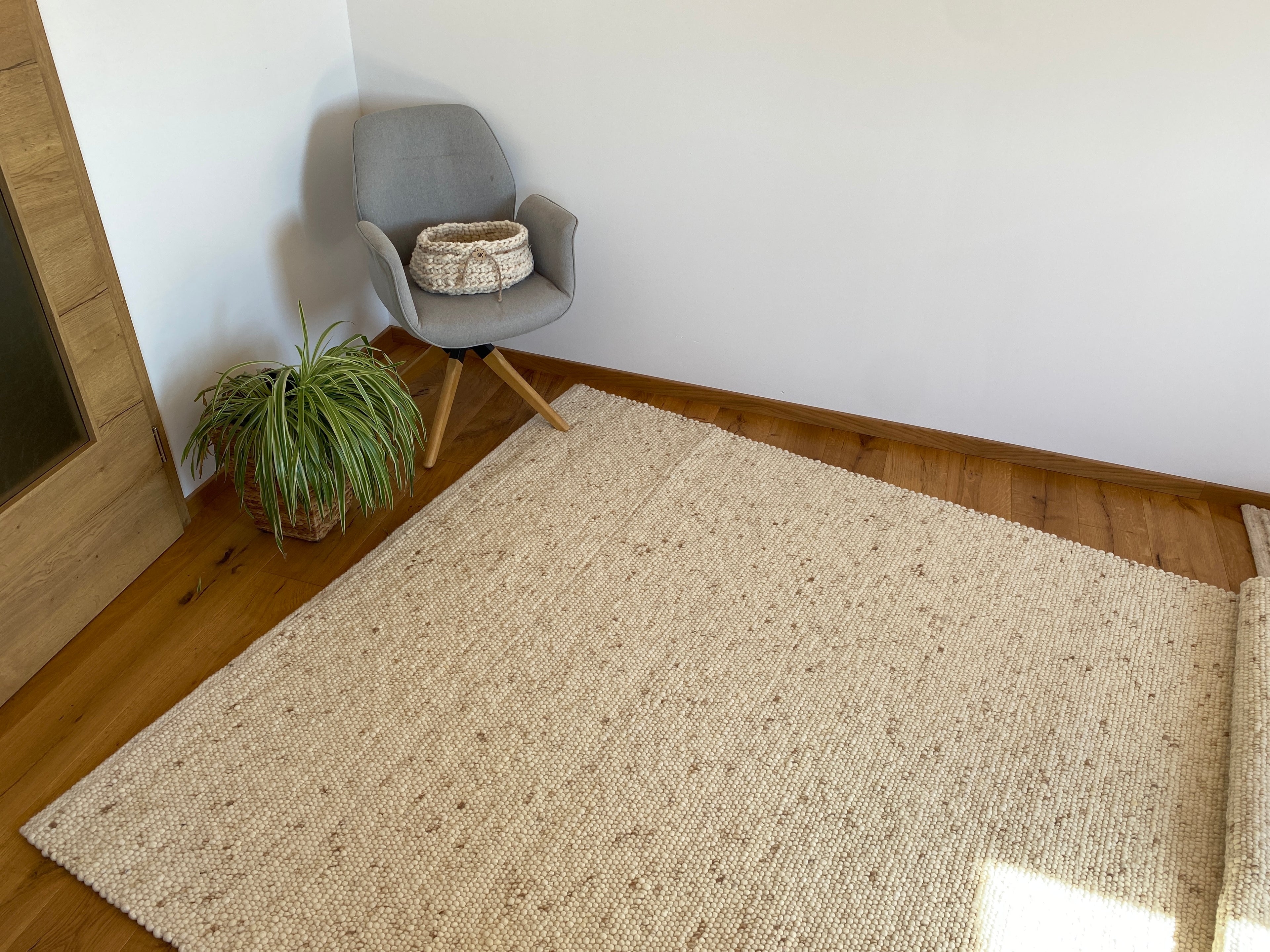 Teppich, naturweiß-karamellbraun 200x265