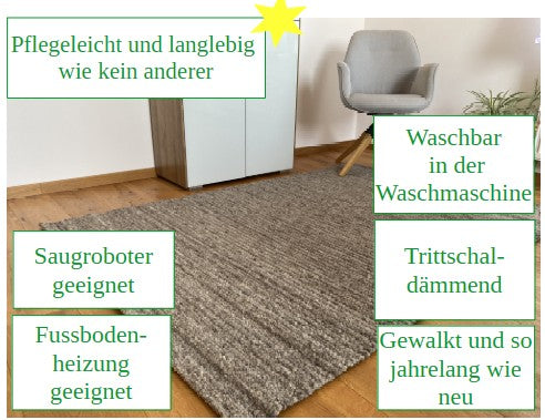 Teppich, grau meliert - RÄUMUNGSVERKAUF