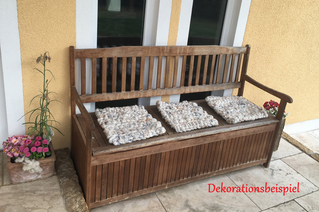 Sitzkissen gehäkelt rot