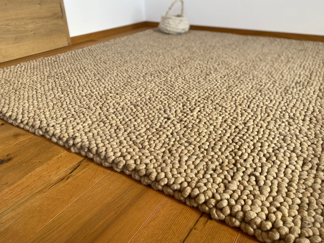 Teppich mit Schlingen, naturbeige