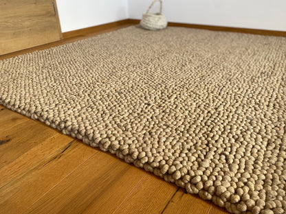 Teppich mit Schlingen, naturbeige