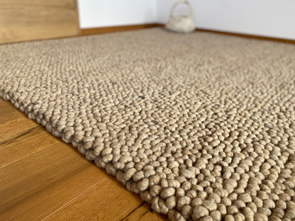 Teppich mit Schlingen, naturbeige