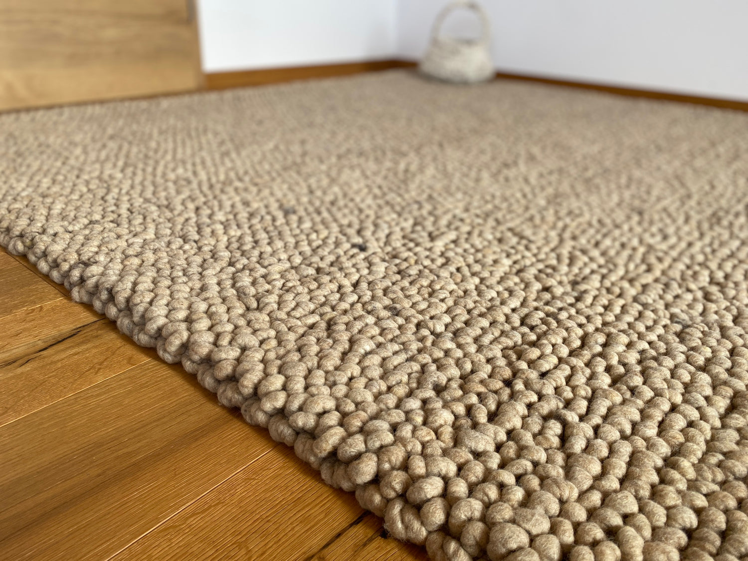 Teppich mit Schlingen, Naturbeige, 200x295 cm