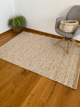 Teppich, naturweiß-braun meliert