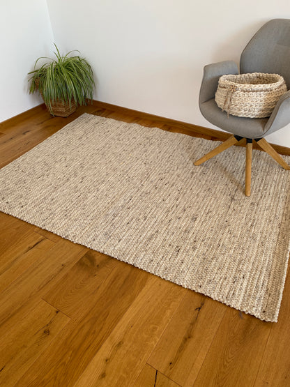 Teppich, naturweiß-braun meliert