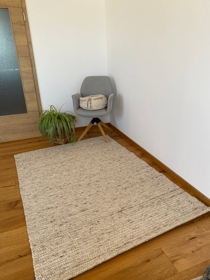 Teppich, naturweiß-braun meliert