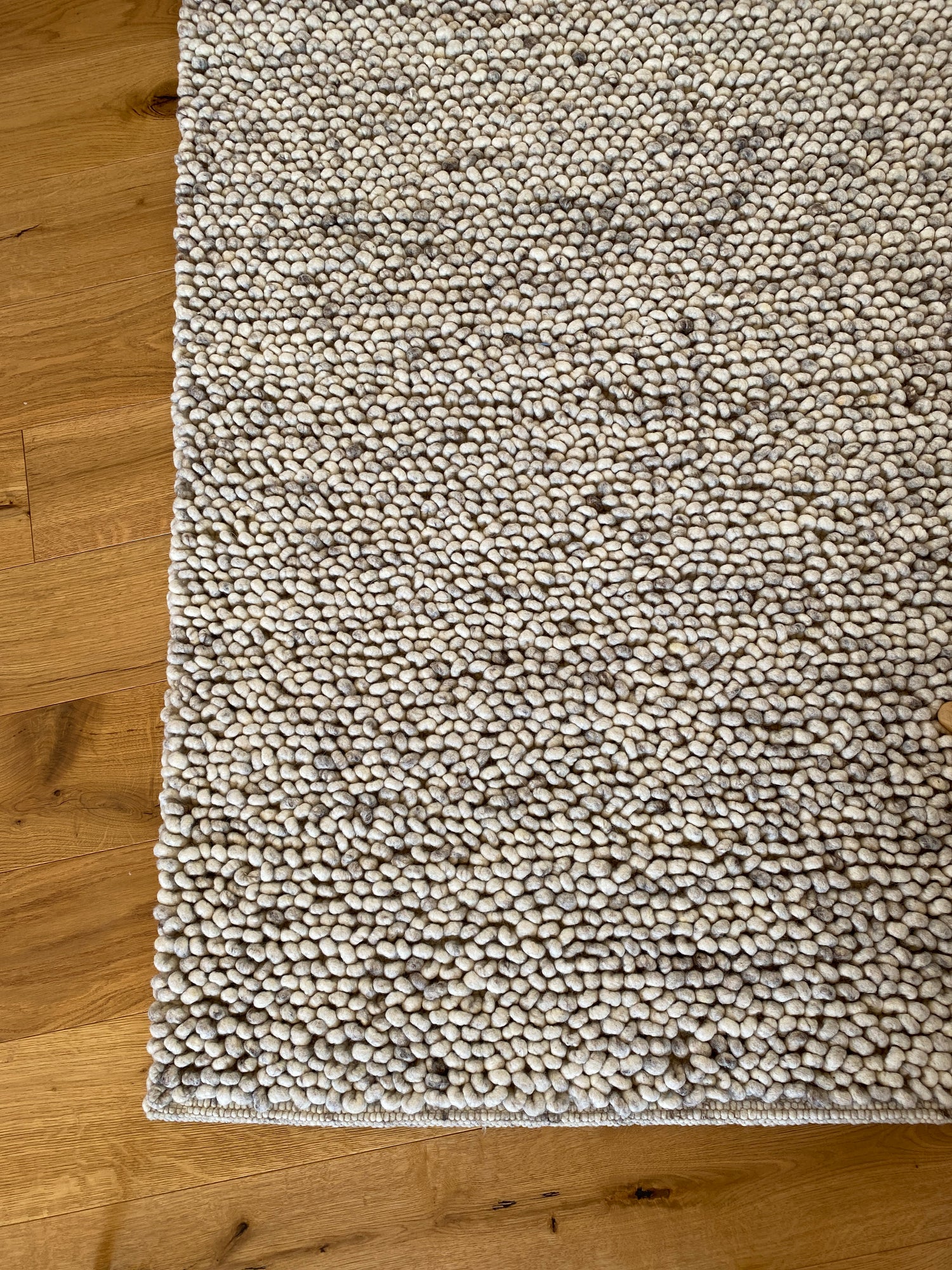 Teppich mit Schlingen, naturweiß