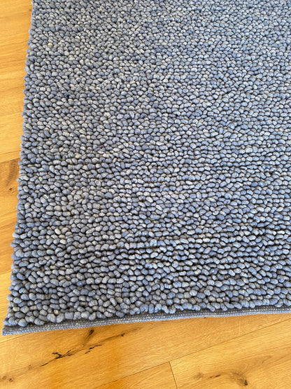 Teppich mit Schlingen, blau meliert