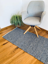 Teppich, rauchblau meliert, 70 x 140 cm