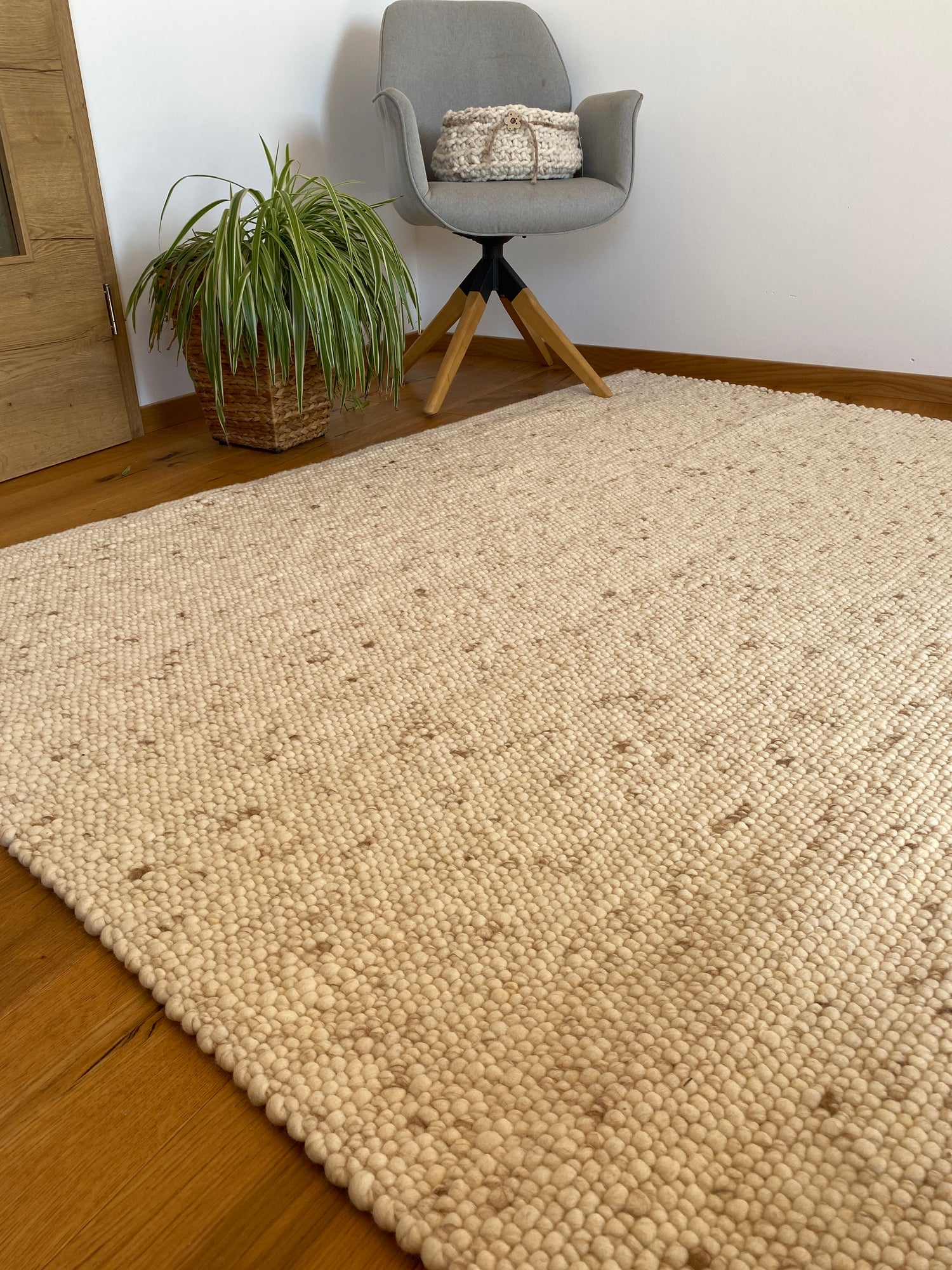 Teppich, naturweiß-karamellbraun 200x265