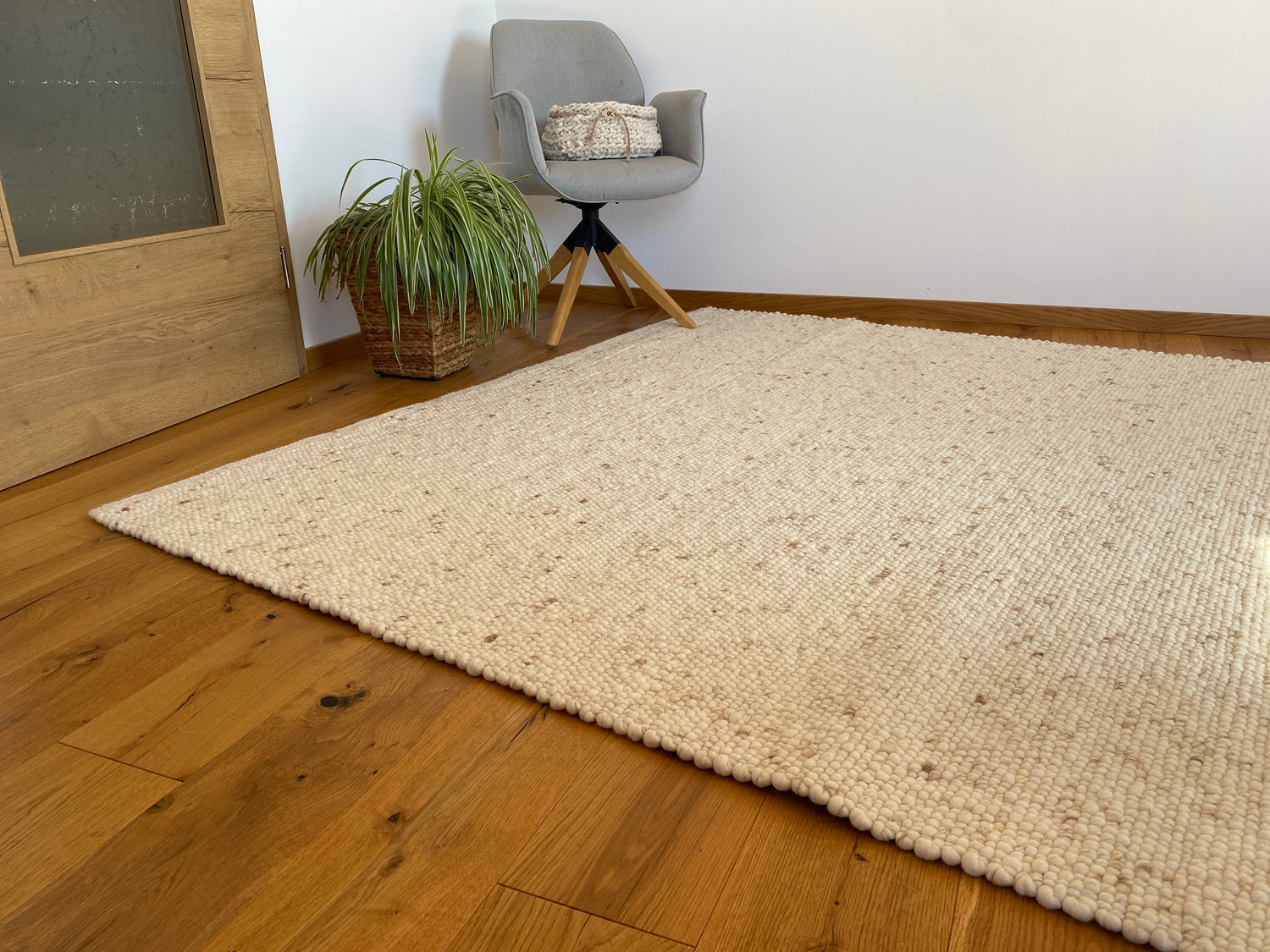 Teppich, naturweiß-karamellbraun 200x265