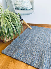 Teppich, blau meliert