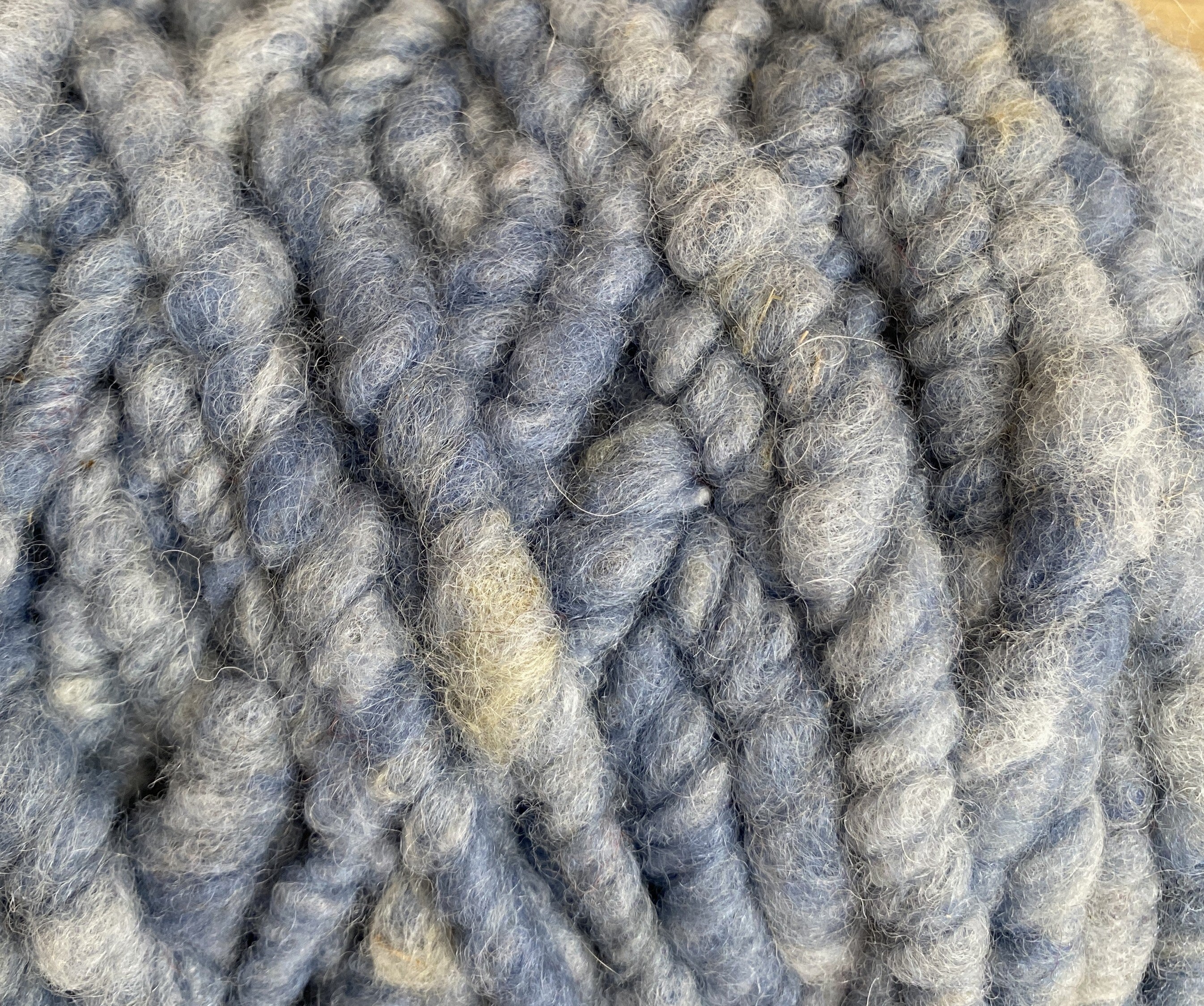 Jeansblau meliert, dünn, ungefilzt 1,5 kg