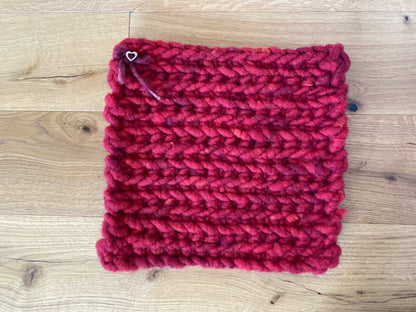 Sitzkissen gehäkelt rot