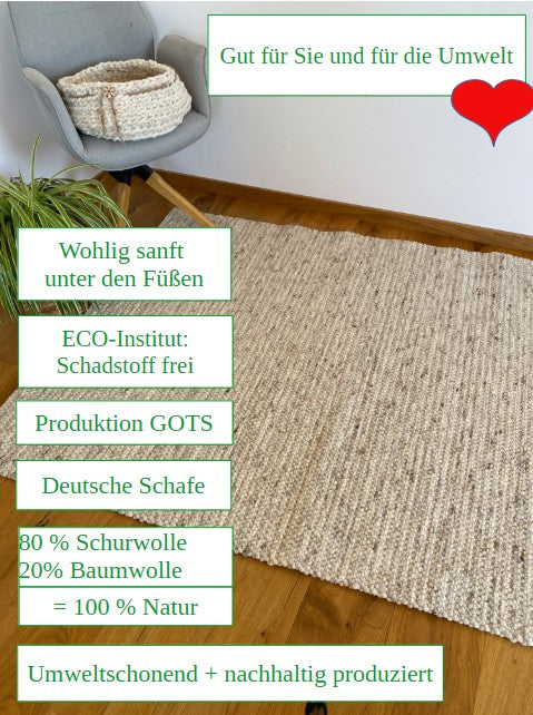 Teppich, naturweiß RÄUMUNGSVERKAUF